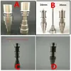 اكسسوارات التدخين E Nail 6 in 1 Domeless Titanium 10/14 / 18mm أنثى وذكور 16/20 مم لفائف تسخين