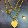 Pendant Necklaces Exquisite Forever Love Heart Pendant Necklace Fashion Necklace for women Gold Silver Color Wedding Jewelry