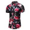 M-6XL 7XL chemises pour hommes décontracté slim fit chemise hawaïenne hommes été nouveau style imprimé à manches courtes chemise de créateur hommes de haute qualité260K