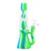 물 담뱃대 8.2 ''워터 파이프 용암 램프 모양 독특한 스타일 실리콘 물 담뱃대 유리 그릇