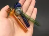 In stock Small Glass Pipe Colorful Glass Smoking Pipes 7cm lenght Pyrex Oil Burner Hand Pipes Tobacco Smoke Pipe blue green orange