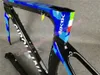 Envasados ​​para la venta T1000 3K cuadros de carretera de carbono brillante azul del camuflaje MCipollini NK1K, Cipollini carbono manillar de una silla envío libre