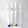 Mini Colorful 17.5cm Length Glass Hand Straw Dab Pipes Rig Stick Straight Tube Glass Tips Pipe oil burner