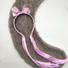 Unicorn Horn Bantlar Glitter Kulaklar Çocuk Kız Gökkuşağı Renkli at kuyruğu Prenses Örgü Peruk hairbands Saç Aksesuarları 0106