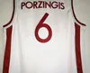 NCAA Latvija Kristaps # 6 Porzingis Basketball Jersey Mens pas cher Kristaps 6 Porzingis