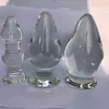 Di 48 mm do 80 mm Pyrex Crystal Glass Wtyczka anal Big Długie szklane tyłek Penis Penis Dorosły Gspot Mężczyzna masturbator dildo gejowskie zabawki Y195296508