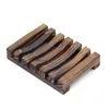 Naturlig trä bambu tvålfat bricka hållare lagring tvål rack tallrik behållare för bad duschplatta badrum YD0357