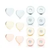 NEW Gift 925 Silver Heart Shape Stud Earrings Round Zircon T Word Stud Tiff Earrings Rose Gold 18K Gold Jewelry Match World