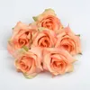 Fiore artificiale testa di rosa di seta festa di nozze decorazione della casa ghirlanda fai da te album artigianale fiore di rosa finto