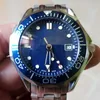 새로운 41mm Mens Professional 300m 블루 블랙 다이얼 Sapphire 자동 시계 남자 시계 고품질 손목 시계 190z