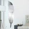 3D Feather Mirror Sticker Room Sala Arte Mural Art Home Decoration Diy 7318CM7868179