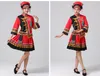 女性ミャーホン服中国の民俗ダンスステージ着用ビンテージパターンアパレルのための古典的な伝統的な民族衣装
