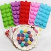 シリコーンチョコレート型フラワーキャンディーグミのアイストレイ15キャビティビスケットケーキ飾りツールDIY誕生日LX1873