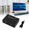 KVM-21V 2 Port VGA Switch Box 1920x1440 Resolution LCD TV 2 Port Metal Manual With Cable VGA Switch Video Sharing Box Splitter Accesso