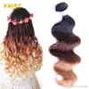 3 pacchi capelli vergini brasiliani onda del corpo 3 toni T1b 33 27 ombre estensioni dei capelli 100% tessuto dei capelli umani vendita della fabbrica sacchetto del opp