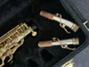 Japan Yanagisawa S-9930 Soprano Saxofon Model Silver Plated Body and Gold Key med två Necks Leather Case217N