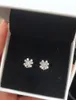 Nuovo arrivo scintillante trifoglio orecchino a bottone gioielli di moda con scatola originale per set di orecchini regalo di nozze in argento Pandora 925