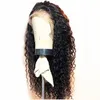 Natural Hairline Long Loose Curly Glueless Lace Front Wigs for Women Heat Resistant Fiber Synthetic Hair with Baby Hair 180 Density 18 inch