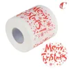 Kerstmis Patroon Roll Servetten Bad Toiletpapier Grappige Humor Gag Xmas Tissue Woonkamer Tafel Decoratie Geschenken Santa Claus Print Design