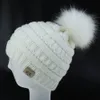 7 stilar Baby knit Cap Kid Crochet Pom Pom Beanies Hat Fur Ball Hattar Barn Sticka Utomhus Kepsar Barntillbehör M471