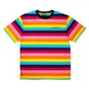 Fashion-Color Striped Tee Crew Neck T-shirt Förstorad Skjorta Striped Men Kvinnor Par Street Casual Sommar Fashion Topp Två Färger Hfhltx031