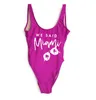 Vrijgezellenfeestje Ik zei ja, we zeiden Miami One Piece zwempak bruid bruidsmeisje bruiloft vrouwen bodysuit sexy badpak strand y208209005