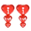 20pcs/lot Strings of hearts I LOVE U aluminum film balloons Foil balloon For Wedding party decorations