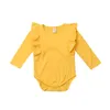 Baby Fly sleeve romper 2019 Spring Autumn infant ruffle Jumpsuits fashion Boutique Kids Climbing clothes C6013