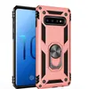 Hybrid Armor Phone Case Kickstand Shockproof Case Silicone Bumper Cover For Samsung S10 S10E S9 Plus A40 A70 M80 Metal Finger Ring Case