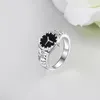 Frauen Mode Uhr Form Finger Ring Silber Überzogene Strass Ring Größe 6-10 Mode Schmuck Zubehör für Geschenk