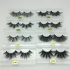 Long Dramatic 3D Mink Eyelash 5D 25mm Long Thick Mink Lashes Handmade False Eyelash With Tray No Box Makeup LD Series Custom Private Logo