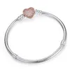 Mode luxe diamant cristal bricolage perles de verre européennes belle feuille charme concepteur bracelet en or rose pour femme filles