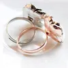 Moda jóias anéis preto rosa pedras de abertura de motor de abertura de dedo ajustável para mulher