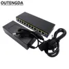 250m 10-Port Extend Power over Ethernet Switch with 8 Ports PoE 2 Uplink 10/100Mbs IEEE802.3af/at PoE Switch 140W External Power