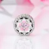 Großhandels-Blumen-Charm-Perlen, luxuriöser Designer-Schmuck mit Box für Pandora 925 Sterling Silber, CZ-Diamant, DIY-Damen-Armband-Perle