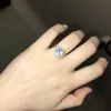 新しい925スターリングシルバーCZダイヤモンドの涙ドロップの結婚指輪セット女性のためのPandoraの水滴のリングのためのオリジナルボックス女の子のギフトジュエリー