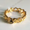 Delicato anello in oro 18 carati placcato ape per Pandora autentico argento sterling 925 elegante anello nuziale da donna cofanetto originale