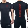 Nowa Designer Letnia Koszula Bawełniana Siłownia Fitness Mężczyźni Koszulka Odzież Sport T Shirt Męski Drukuj Krótki Rękaw Działa Koszulka