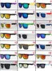 النظارات الشمسية الرياضية CYCLING الموضة الجديدة الملونة طلاء عاكس النظارات الشمسية المبهرة تعزيز 21 لونا 50PCS سعر المصنع