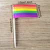 Rainbow Flag Toothpick 100 PCS/Set Lesbian Gay Pride LGBT Colorful Flag Toothpick Eco Friendly Wood Banner Fruit Prod Sticks BH2019 TQQ