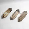 5 stks Grote Dubbele Terminated Smoky Quartz Healing Magic Grid Potlood Punt Gemstone Crystal Gesneden Gepolijst Faceted Natuurlijke Smokey Stone Wand