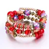 Kleurrijke Armband Charms Boheemse Bloem Jewlery Meisjes Mode Etnische Kralen Armbanden Voor Vrouwen Vintage Multilayer Wrap Beaded Strands Geschenken