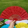 Art Folding Peacock Tail Feather Plastic Bone Sequins Carved Hand Fan Summer Accessory Crafts F20174031