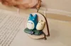 Cartoon Resin Totoro Pendant Necklace for Women Child Japanese Lovely Jewelry Blue color Cute Animal Necklaces rope chain