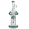 Recycler Dab Rigs Hookahs Big Bong Smoking Water Pipes Thick Glass Oil Rig Water Bongs Unique With 18mm Banger Shisha