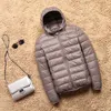 여성 겨울 후드 코트 90 % 하얀 오리 다운 재킷 방수 울트라 라이트 솔리드 컬러 코트 Feamle 플러스 사이즈 캐주얼 따뜻한 파카