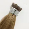 Grade 9A Fan Tip cheveux couleur blond brun foncé Remy humain droit 08g brin 100s dhl9879116