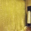 10M x 3M 1000 led LED 커튼 라이트 장식 크리스마스 요정 축제 웨딩 스테이지 라이트 램프 전구 10 * 3M String Strip Rope Lights String