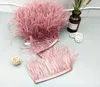 8-10 cm ostrich feather cloth side clothing earrings accessories accessories color ostrich feather cloth belt EEA519