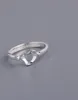 Wholesale-High quality 925 sterling silver ring for women heart shape rings wedding party accessories